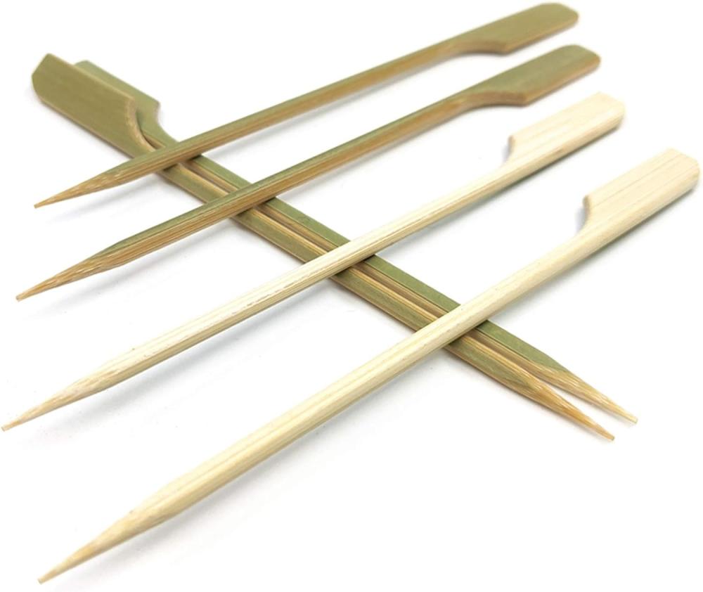 3.5 Inch Bamboo Paddle Picks Skewers Toothpicks For Cocktail，Appetizers，Fruit，Sandwich，Barbeque Snacks.Wood Pick More Size Choices 3.5"/ 4.7"/ 7"/ 10" (Pack Of 100) | Gardening Picks Gardening Hand Tools Gardening Picks