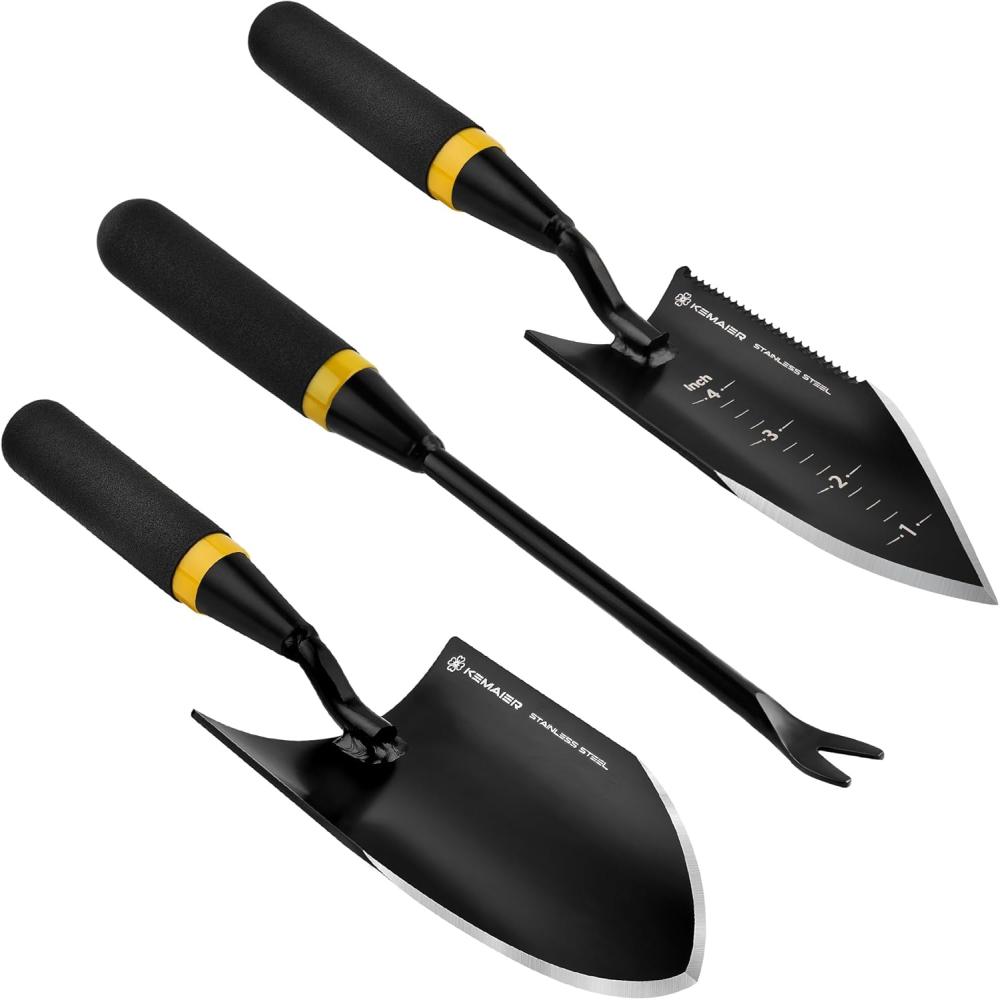 3-In-1 Professional Garden Tool Set – Includes Heavy-Duty Stainless Steel Large Trowel, Transplant Serrated Shovel, And Dandelion Weeder, High-Score Gift That Won’T Bend Or Break | Garden Tool Sets Garden Tool Sets Garden Tool Sets