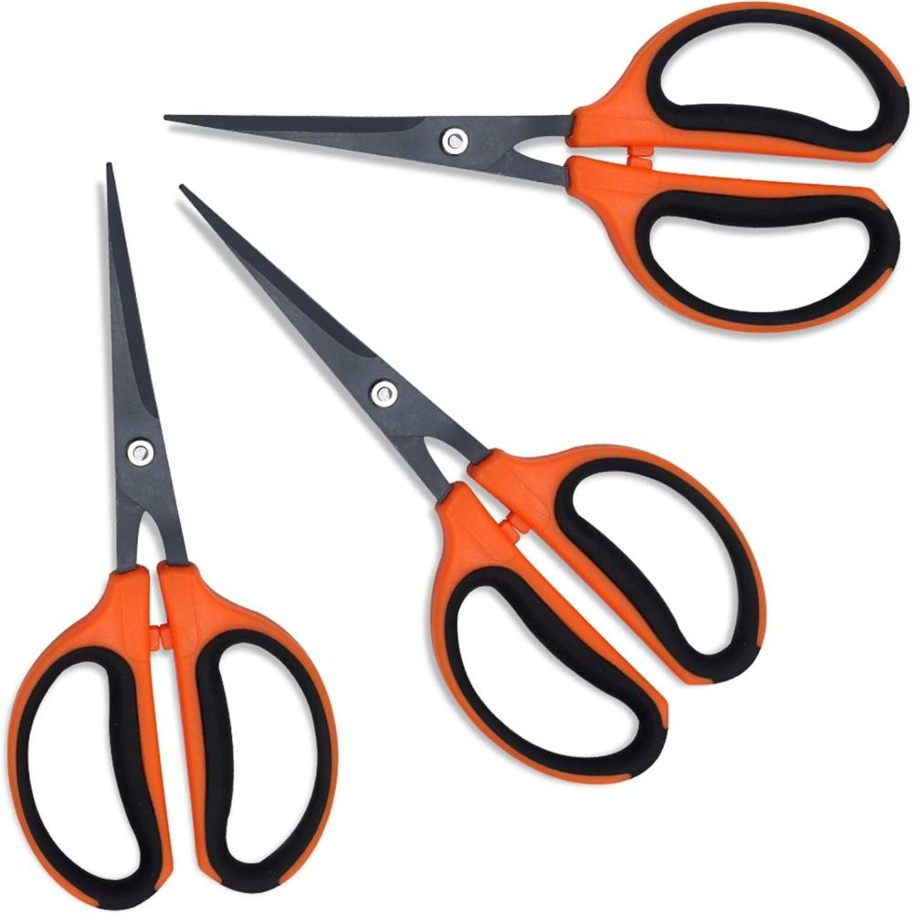 3 Packs Trimming Scissors Teflon Coated Non Stick Blades Pruning Shears Gardening Hand Pruning Snips With Straight Stainless Steel Precision Blade | Bonsai Tools Bonsai Tools Bonsai Tools