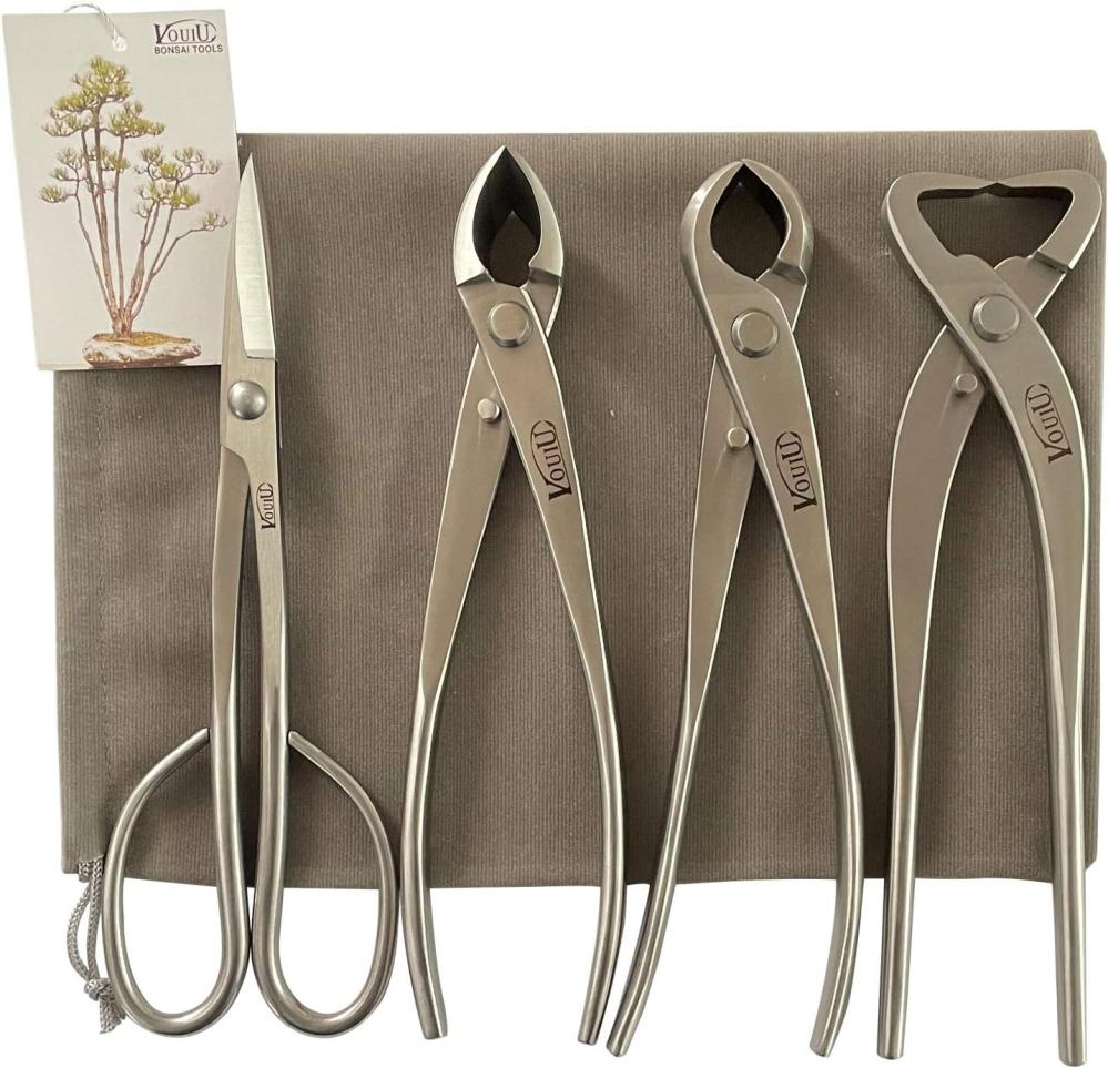 4-Piece Bonsai Tool Set,Concave Cutter,Knob Cutter,Trunk Splitter,Bonsai Scissors | Bonsai Tools Bonsai Tools Bonsai Tools