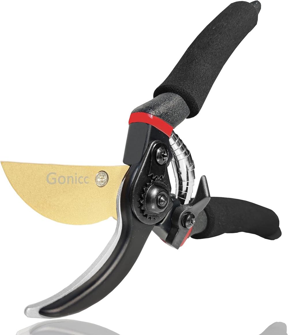 8" Professional Premium Titanium Bypass Pruning Shears (Gpps-1003), Hand Pruners, Garden Clippers. | Gardening Trowels Gardening Hand Tools Gardening Shears & Scissors