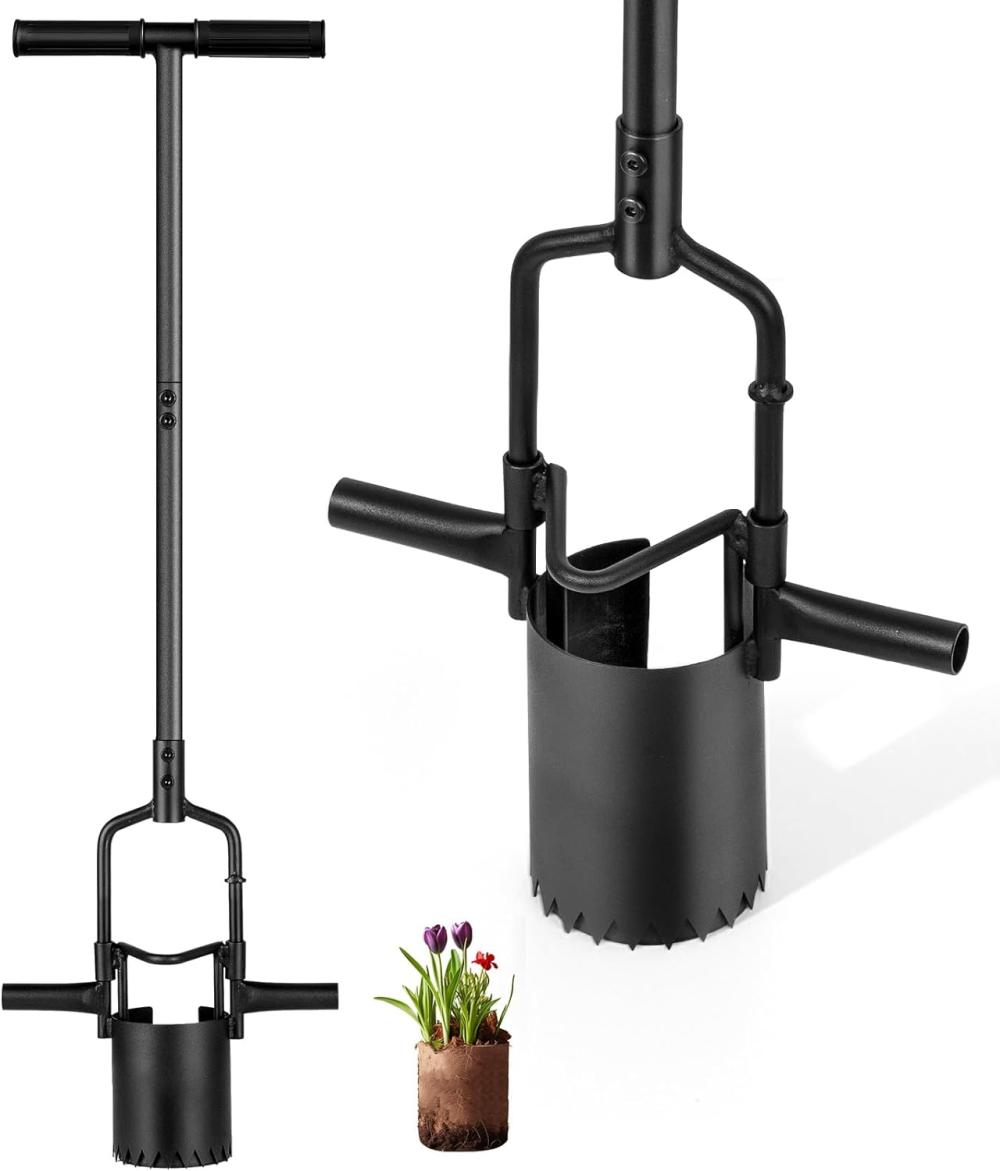 Bulb Planter Tool, Plant Transplanter With Serrated Base, Double-Foot Pedal | Bulb Planters Bulb Planters Bulb Planters