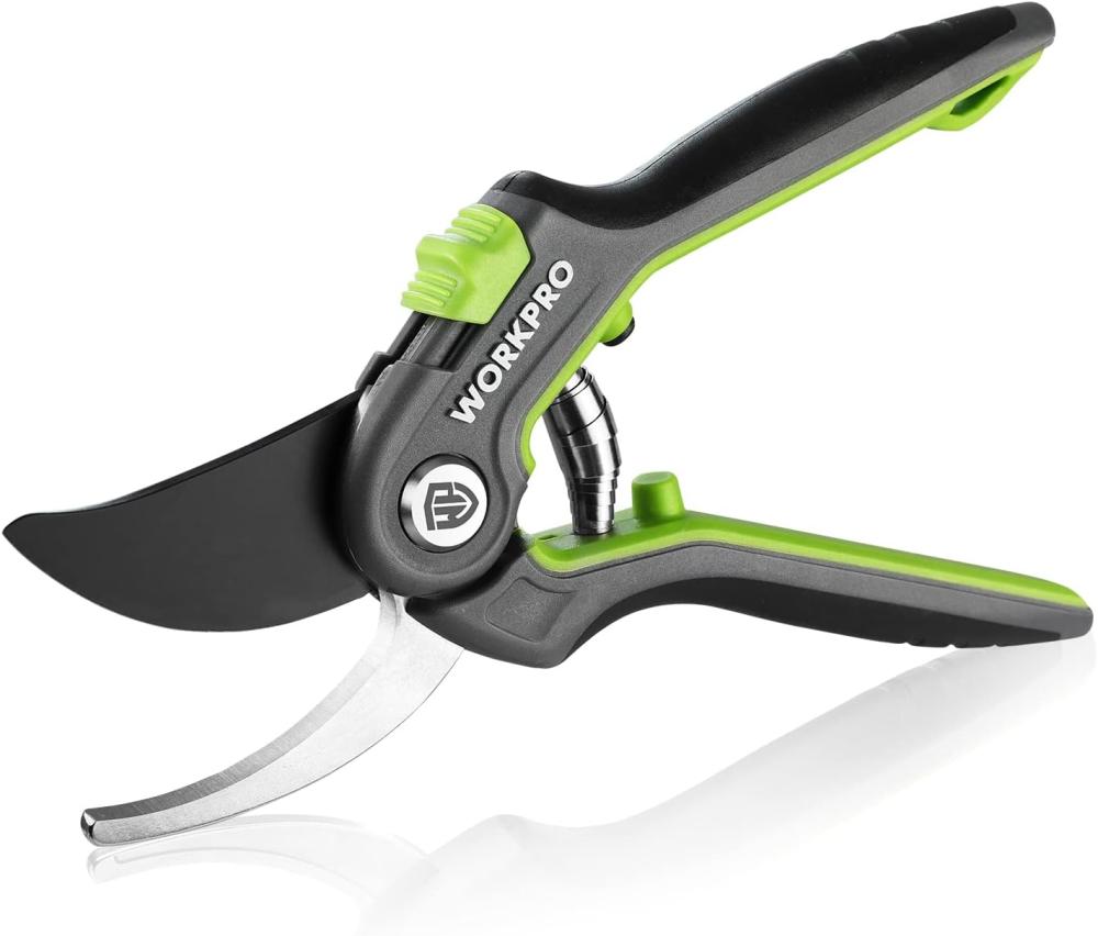 Bypass Pruning Shears, 8’’ Stainless Steel Gardening Hand Pruner, Professional Garden Trimming Scissors With Sharp Sk5 Steel Blades, Ideal Garden Tool,Green | Hand Loppers Gardening Hand Tools Gardening Shears & Scissors