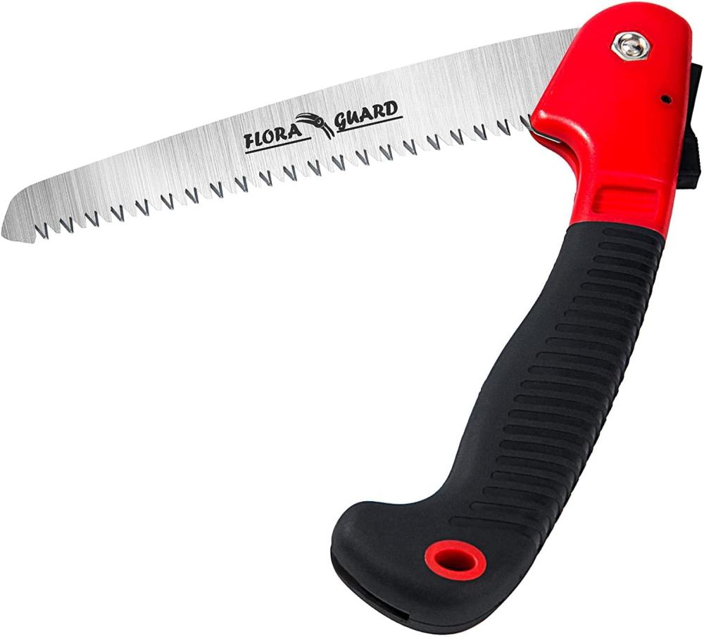 Folding Hand Saw, Camping/Pruning Saw With Rugged 7.7 Inch Blades Professional Folding Saw Razor Tooth Sharp Blade Solid Grip(Red) | Gardening Saws Gardening Hand Tools Gardening Saws