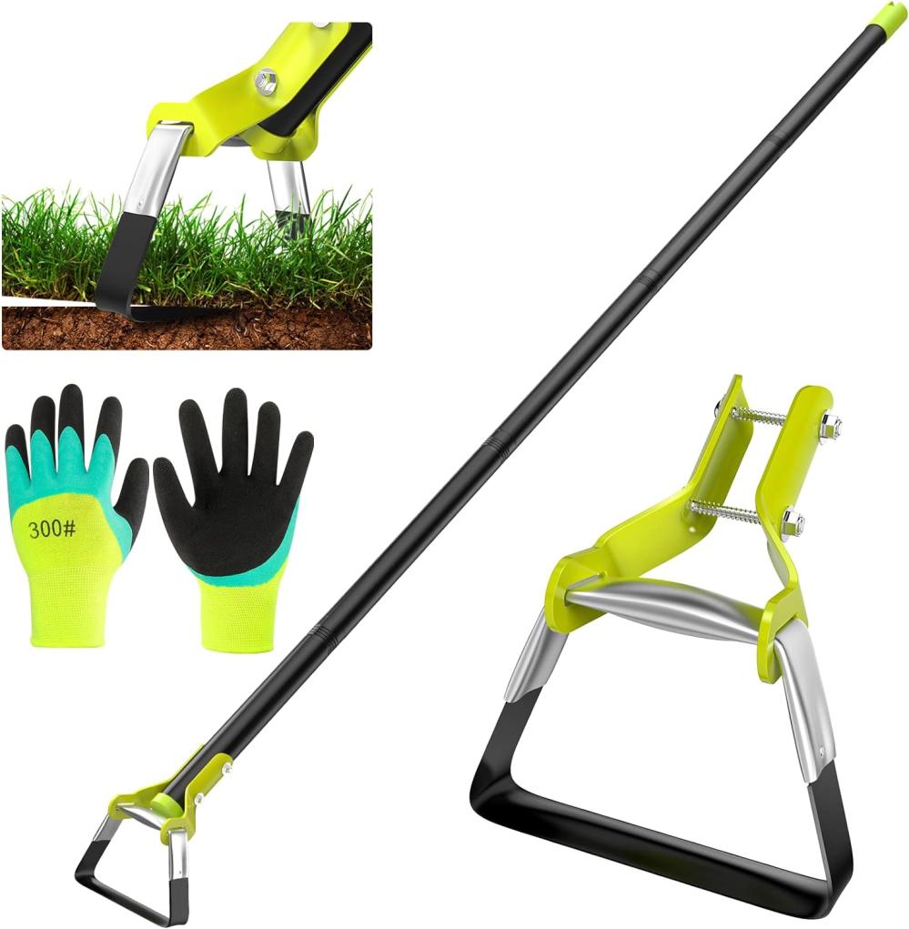 Garden Hoe, 74 Inches Hula Hoe, Adjustable Stirrup Hoe With Gardening Gloves, Garden Tools For Weeding And Loosening Soil | Garden Hoes Garden Hoes Garden Hoes