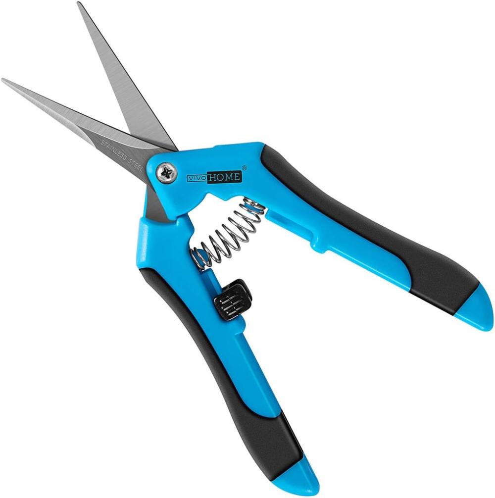 Gardening Hand Pruner With Straight Stainless Steel Blades Non-Stick Pruning Shear Bonsai Cutter Blue For Potting (Pack Of 1) | Gardening Shears & Scissors Gardening Hand Tools Gardening Shears & Scissors