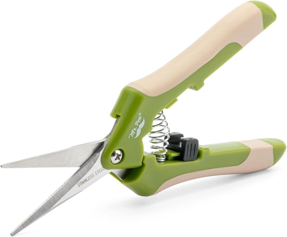 Gardening Scissors, 6.5 Inch, Green, Pruning Shears For Gardening With Straight Stainless Steel Blade, Plant Trimming Scissors, Garden Shears, Garden Scissors, Gardening Shears, Hand Pruners | Gardening Shears & Scissors Gardening Hand Tools Gardening Shears & Scissors