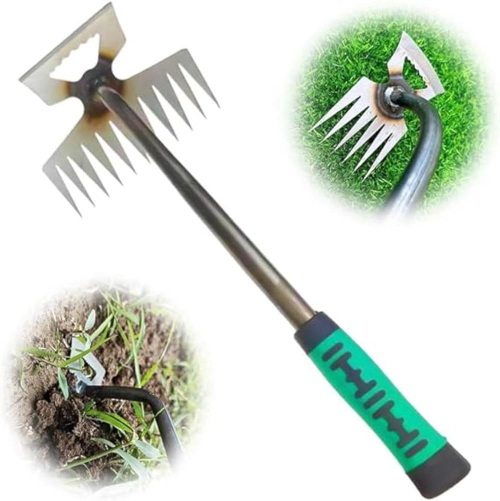 Gardening Weed Puller Tool, 2024 New Weeding Artifact Uprooting Weeding Tool, Sturdy Manganese Steel Hand Weeder Tool, Manual Multifunctional Weeders Gardening Tools For Yard And Garden (11 Tines) | Manual Weeders Gardening Hand Tools Manual Weeders