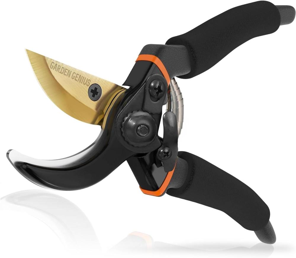 Heavy Duty Pruning Shears For Gardening | Premium Titanium Steel Garden Shears For Tree Trimming, Indoor Plants & Roses | Bypass Pruning Shears For Small & Large Plants. | Gardening Shears & Scissors Gardening Hand Tools Gardening Shears & Scissors