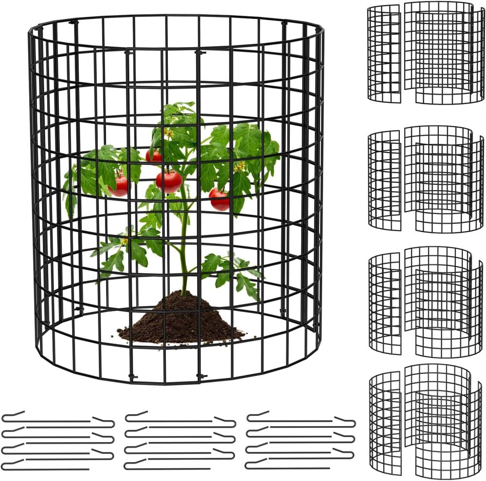 Keten 5 Pack Plant Protector From Animals, 15Pcs Metal Mesh To Keep Animals Out, 13.7" Dia X 13.7" H Plant Cages, Garden Protection Bunny Barricades From Chicken Squirrels For Flowers & Vegetables | Garden Twine & Twist Ties Bonsai Tools Bonsai Tools