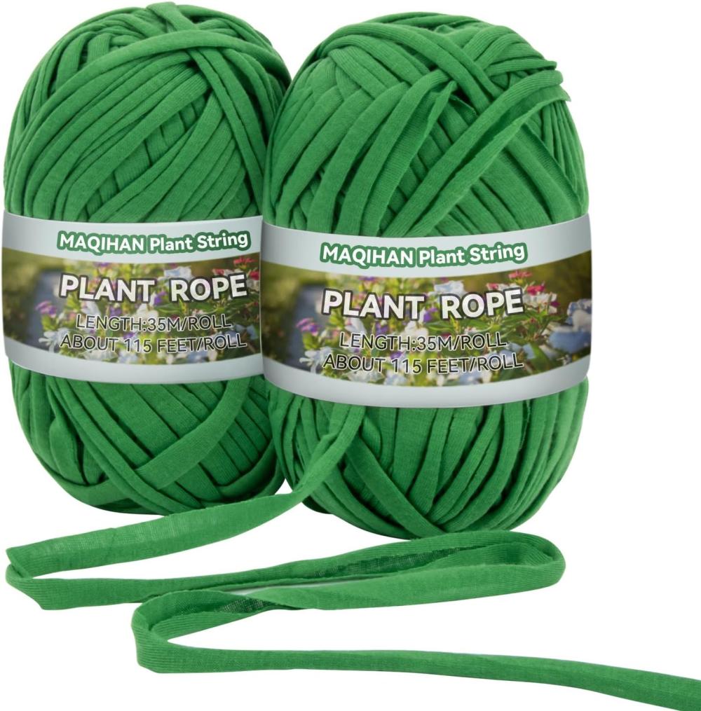 Maqihan 2 Pack Garden String – Plant Ties,Garden Twine,Gardening Tape,Tree Support, Stretchy Ttrap For Plants,Trees,Flowers,Green Soft Plant Ties For All Plants All Gardeners(35M/Roll,115Ft) | Garden Twine & Twist Ties Garden Twine & Twist Ties Garden Twine & Twist Ties