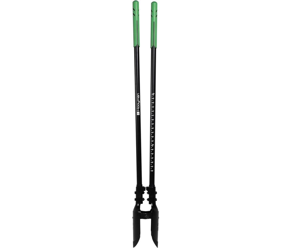 Post Hole Digger With Heavy Duty Construction, No-Slip H-Grip Handles, Durable Fiberglass Core, Depth Gauge Markings, And Serrated Head For Digging, Yard Work, Gardening, And Outdoors | Post Hole Diggers Gardening Hand Tools Post Hole Diggers