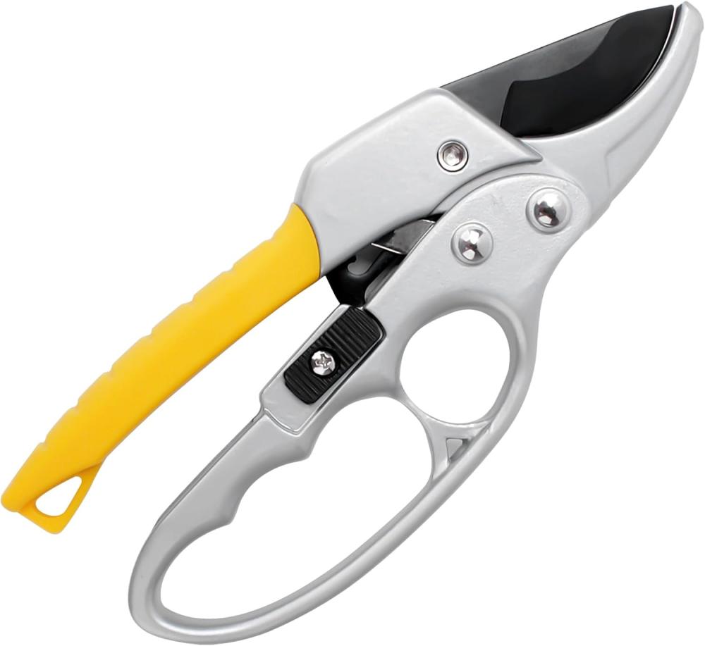 Ratchet Pruning Shears – Garden Scissors, Plant Shears, Shrub Trimmers And Gardening Shears, Scissors And Plant Shears | Gardening Shears & Scissors Gardening Hand Tools Gardening Shears & Scissors