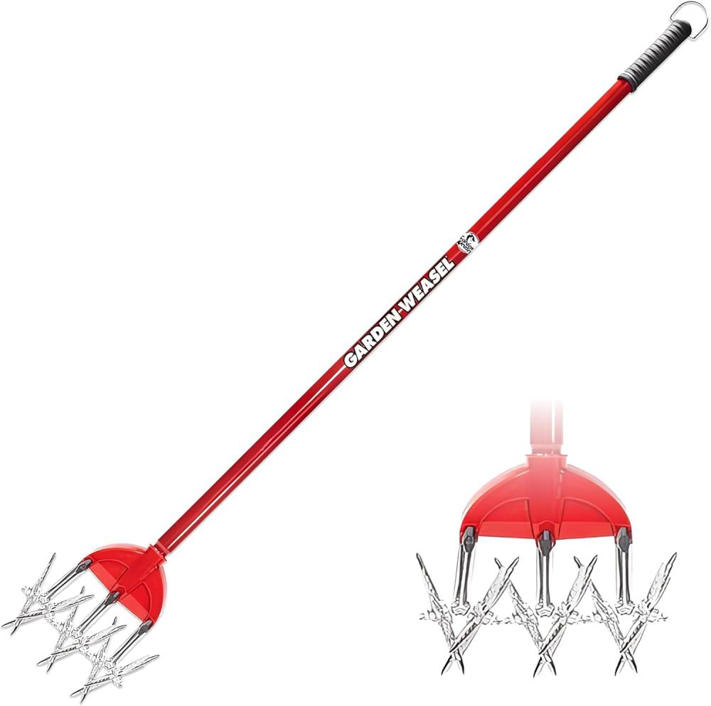 Rotary Cultivator With Detachable Tines – Long Handle | Aerate, Weed, Cultivate, Plant, Reseed | Lawn Reseeding Garden Tool, Garden Soil Loosener | 90206 | Cultivators & Tillers Cultivators & Tillers Cultivators & Tillers