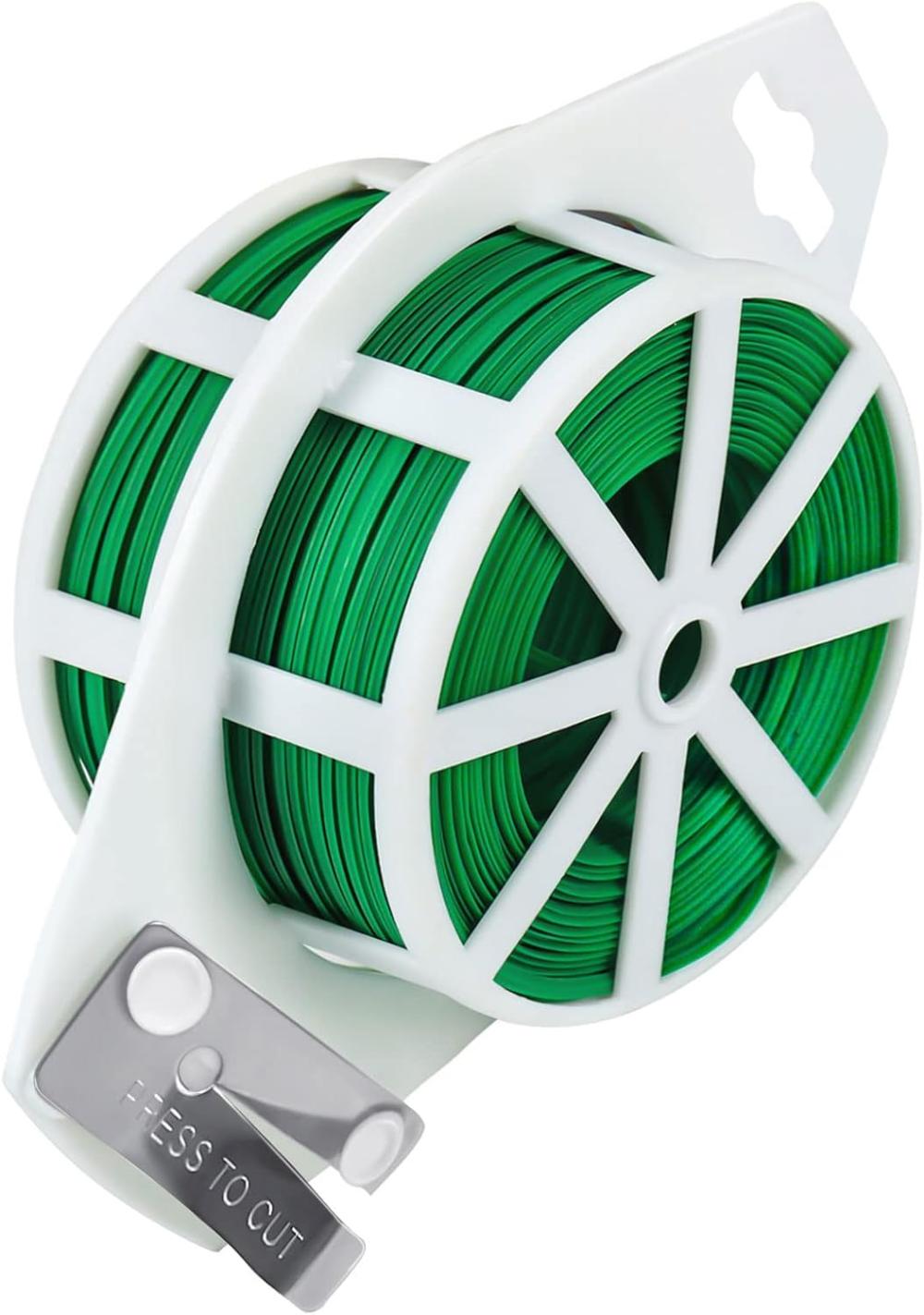 Shintop 328 Feet Garden Plant Twist Tie With Cutter For Gardening, Home, Office (Green) | Garden Twine & Twist Ties Garden Twine & Twist Ties Garden Twine & Twist Ties