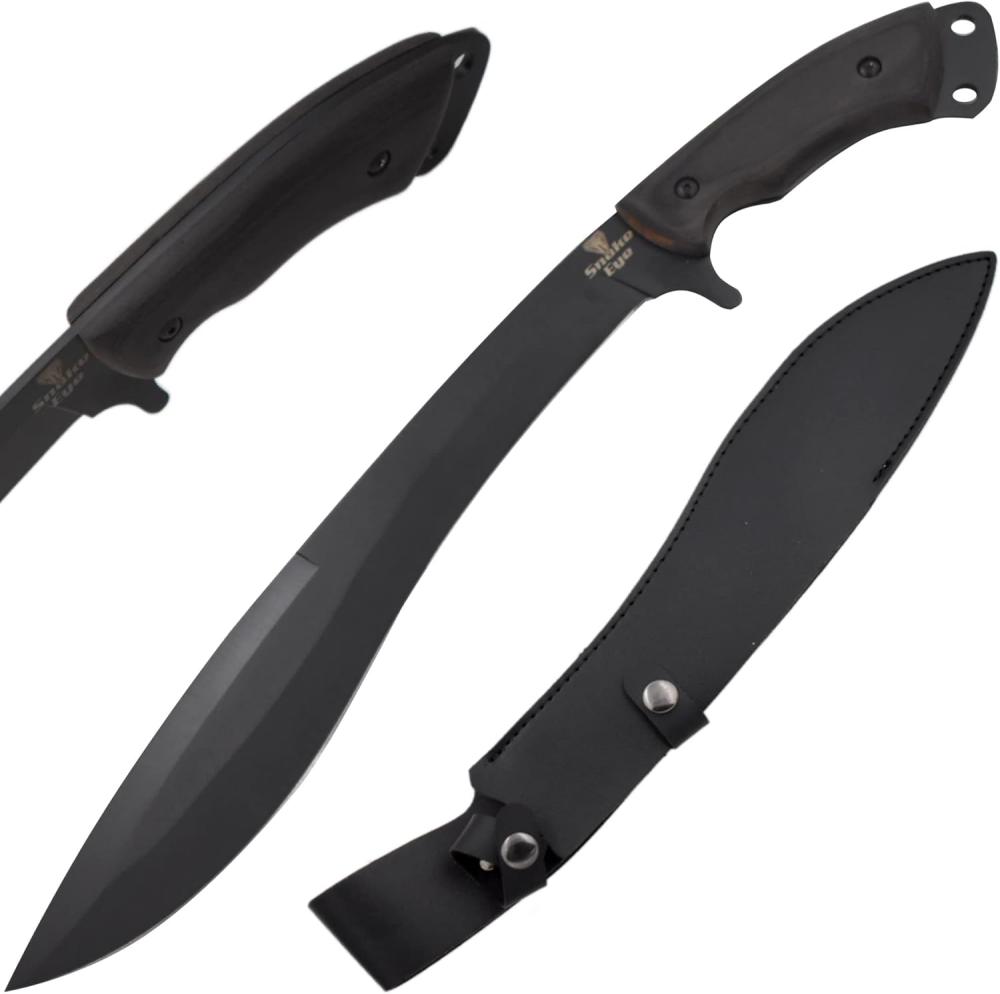 Snake Eye Machete With Heavy Duty Construction, Ergonomic Non-Slip Handle And Belt Sheath For Gardening, Land-Management, Bushcraft & Hunting And Outdoor | Gardening Machetes Gardening Hand Tools Gardening Machetes