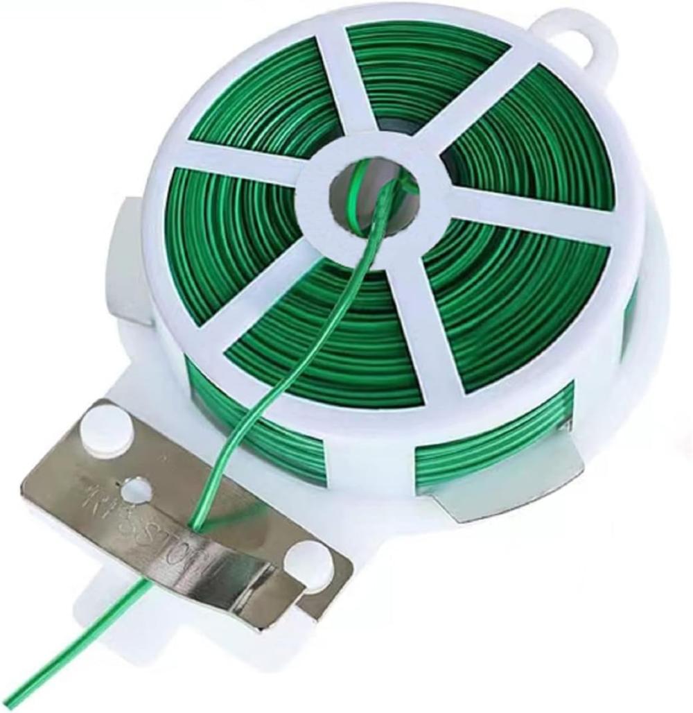 Twist Tie, 328 Feet (100M), Green Cable Ties With Cutter, Garden Plant Ties Reusable, Green Twist Ties For Plants Gardening Tomatoes Tie Garden Ties For Plants,Garden Twist Ties Flowers Climbing | Garden Twine & Twist Ties Garden Twine & Twist Ties Garden Twine & Twist Ties