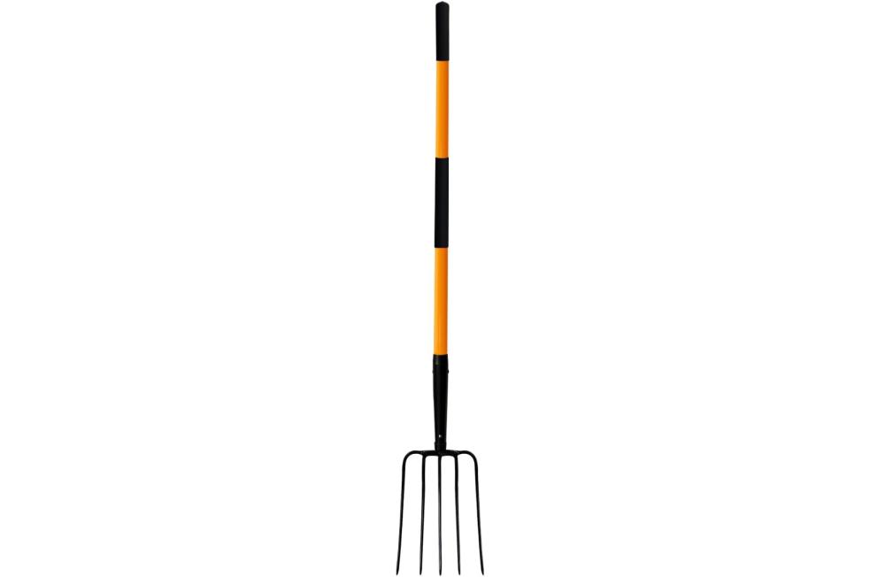 Vnimti Pitch Fork For Gardening, 5 Tine Pitchfork Heavy Duty With Fiberglass Handle, 58 Inches | Pitchforks Gardening Hand Tools Pitchforks