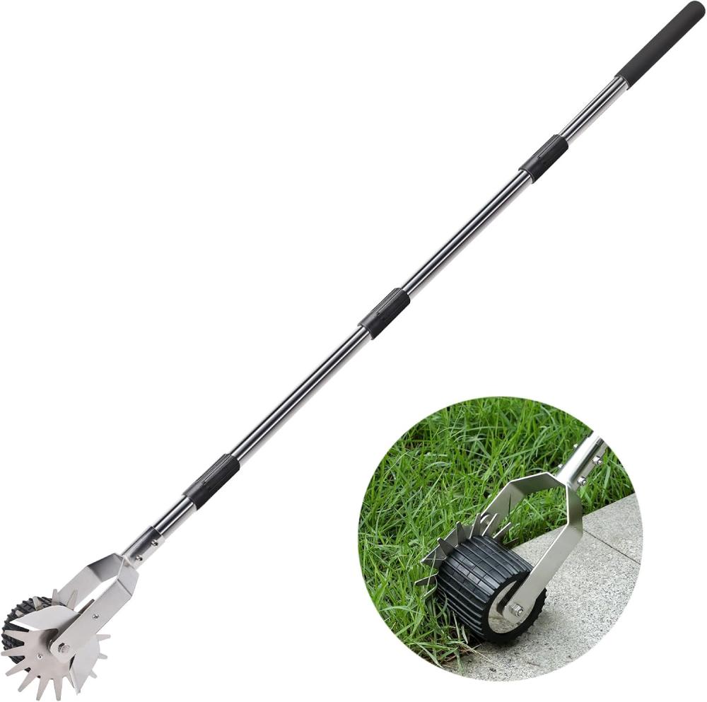 Wheel Rotary Manual Edger Lawn Tool, Hand Edger Lawn Tool, Adjustable Length, Ideal For Precise Grass Trimming Along Sidewalks, Garden, Driveways, And Flower Bed | Hand Edgers Gardening Hand Tools Hand Edgers