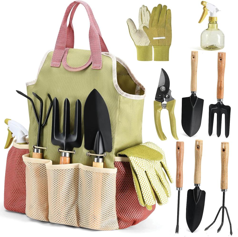 Complete Garden Tool Kit Comes With Bag & Gloves,Garden Tool Set With Spray-Bottle Indoors & Outdoors – Durable Garden Tools Set Ideal Tool Kit Gifts For Women & Men, Set Of 10 | Garden Tool Sets Garden Tool Sets Garden Tool Sets