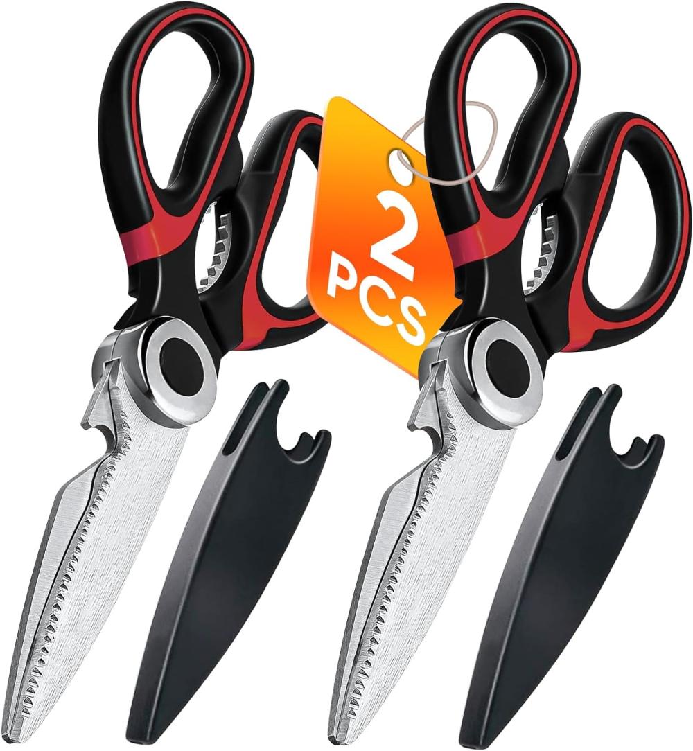 Camfeast 2 Scissors All Purpose, Garden Shears Pruning Plant, Fresh Flower, Floral, Rose, Work Sharp For Fruit, Pineapple, Grape Cutter, Vegetable, Tomato Gardening Clippers Handheld Also Kitchen Use | Gardening Shears & Scissors Gardening Hand Tools Gardening Shears & Scissors