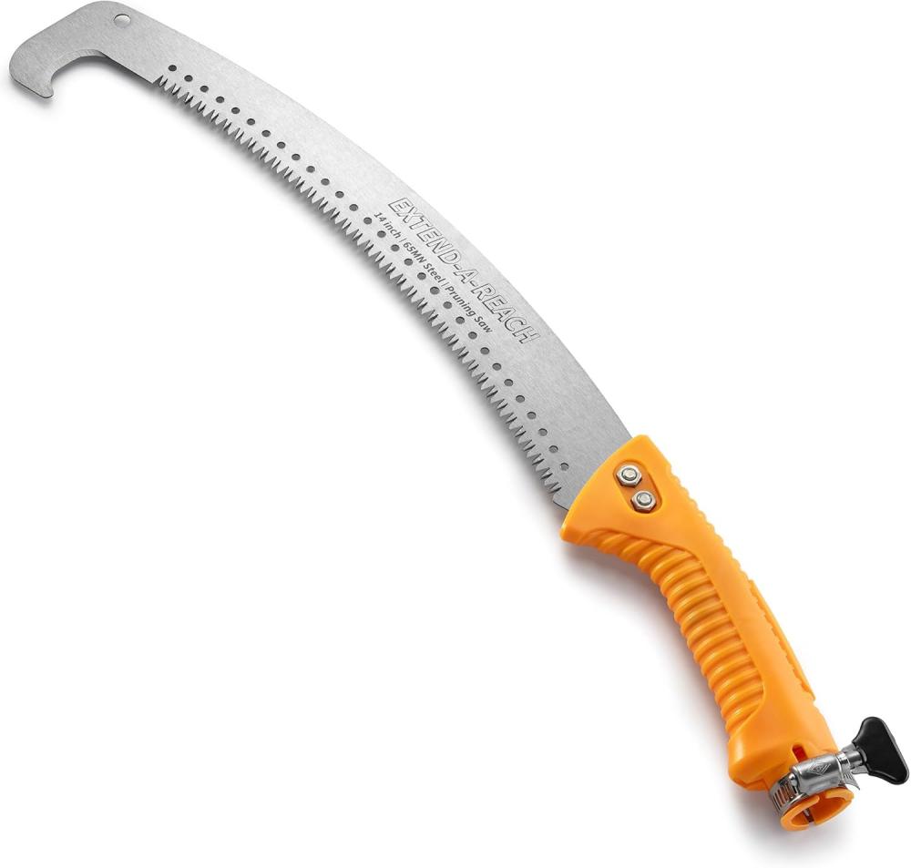 Pruning Manual Hand Saw // Hand Held Or With Extension Manual Pole Saw For Tree Trimming // Fits All Extension Poles With Standard Us Acme Thread // Tree Limb Hand Saw (Pole Sold Separately) | Gardening Saws Gardening Hand Tools Gardening Saws