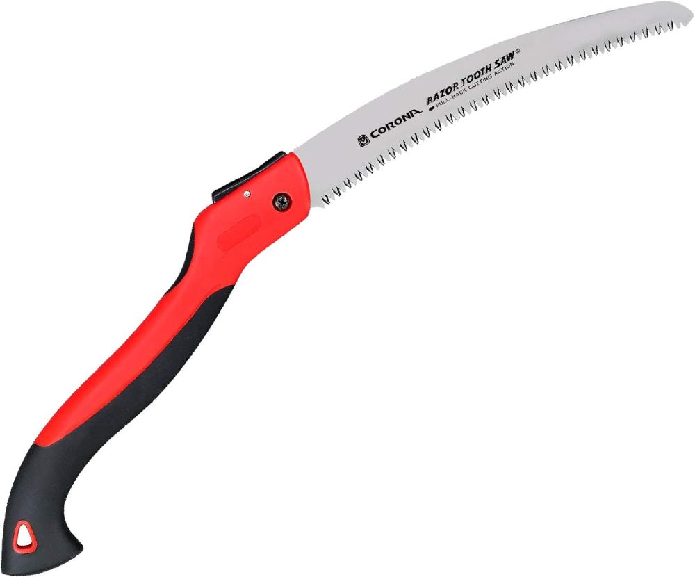 Tools 10-Inch Razortooth Folding Saw | Pruning Saw Designed For Single-Hand Use | Curved Blade Hand Saw | Cuts Branches Up To 6" In Diameter | Rs 7265D | Gardening Saws Gardening Hand Tools Gardening Saws